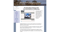 Desktop Screenshot of bestbassfishinginfo.com